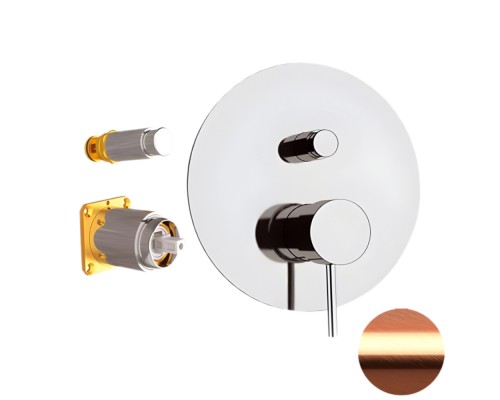 Смеситель для душа Remer X Style X09KBRP, медь брашированная