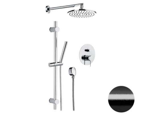 Душевая система Remer X Style X09S01OСFP, черный брашированный хром