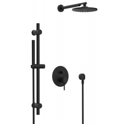 Душевая система Remer X Style X09S01ONO, черный матовый