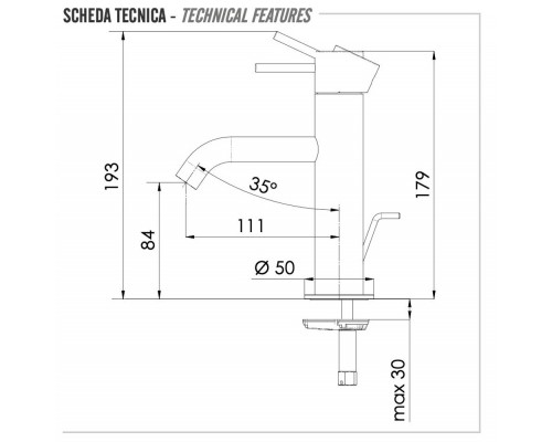 Смеситель для раковины Remer X Style X10BO, белый матовый