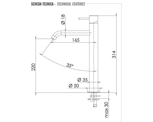 Смеситель для раковины Remer X Style X10LXLBG, золото брашированное