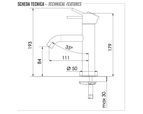 Смеситель для раковины Remer X Style X12BO, белый матовый