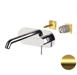 Смеситель для раковины Remer X Style X15KBBG, золото брашированное