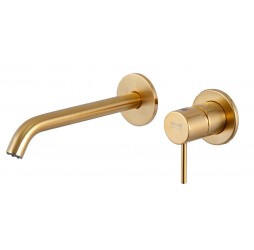 Смеситель для раковины Remer X Style X15PBG, золото брашированное