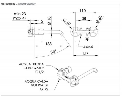 Смеситель для раковины Remer X Style X15PLBO, белый матовый