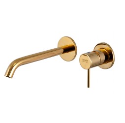 Смеситель для раковины Remer X Style X15PLDO, золото глянцевое