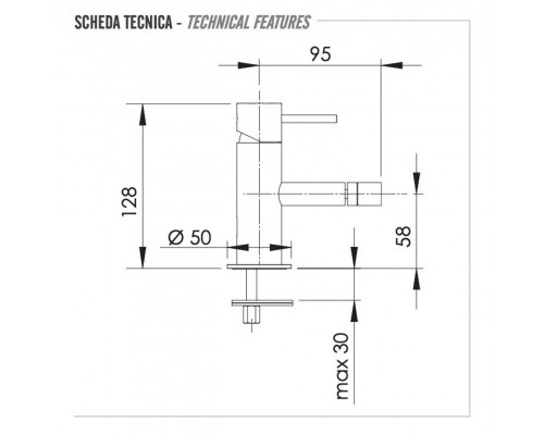 Смеситель для биде Remer X Style X22BG, золото брашированное