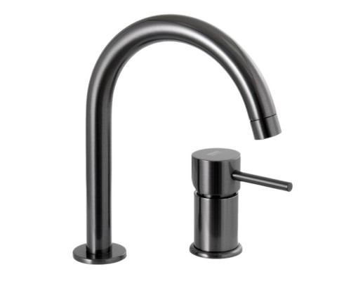 Смеситель для раковины Remer X Style X57CFP, чёрный брашированный хром