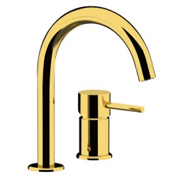 Смеситель для раковины Remer X Style X57DO, золото глянцевое