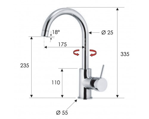 Смеситель для кухни Remer X Style X72