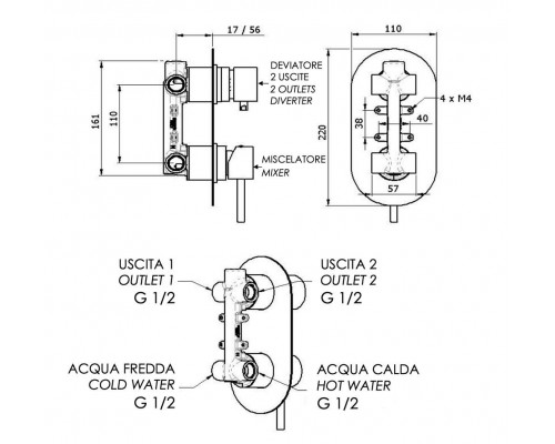 Смеситель для душа Remer X Style X92