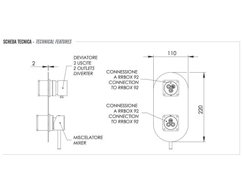 Смеситель для душа Remer X Style X92KBBO, белый матовый