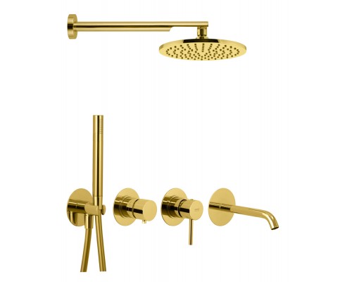 Душевая система Remer X Style X96D3SETDO, золото глянцевое