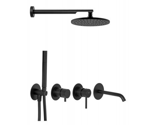 Душевая система Remer X Style X96D3SETNO, черный матовый