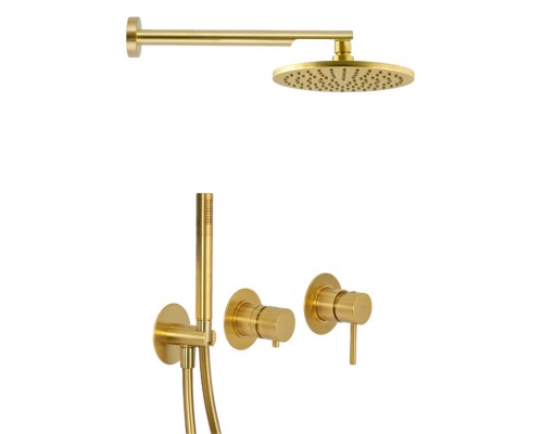 Душевая система Remer X Style X96S02OBG, золото брашированное