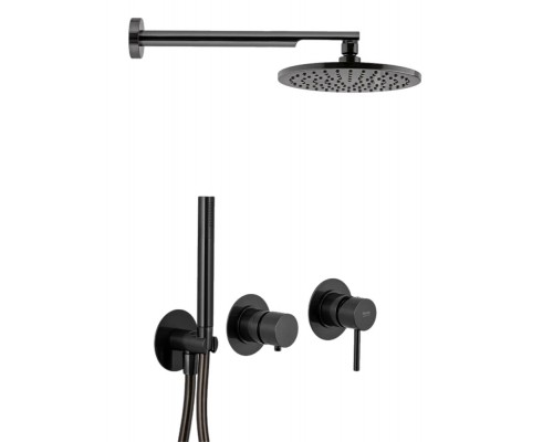 Душевая система Remer X Style X96S02OCFP, черный брашированный хром