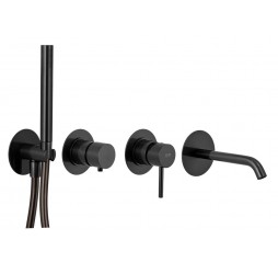 Смеситель для ванны Remer X Style X96S03ROXXCFP, черный брашированный хром