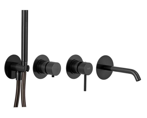 Смеситель для ванны Remer X Style X96S03ROXXCFP, черный брашированный хром