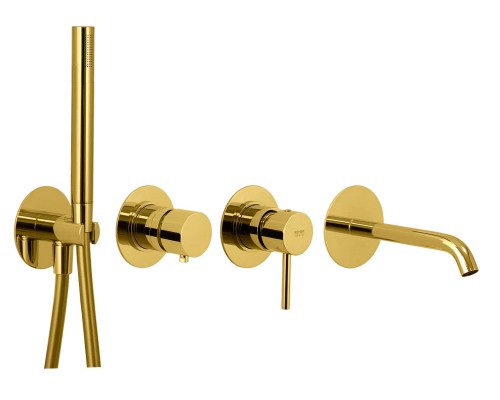 Смеситель для ванны Remer X Style X96S03ROXXDO, золото глянцевое