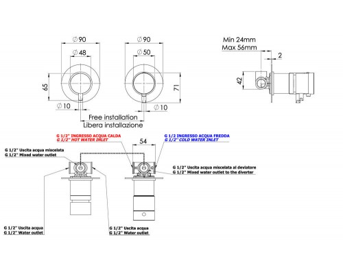 Смеситель для душа Remer X Style XT96XV, сталь