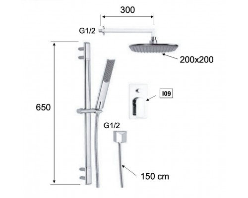 Душевая система Remer Infinity I09S01