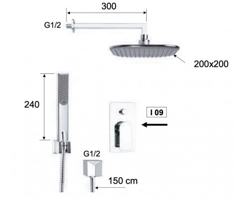 Душевая система Remer Infinity I09S02