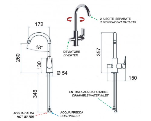 Смеситель для кухни Remer Infinity I79DW