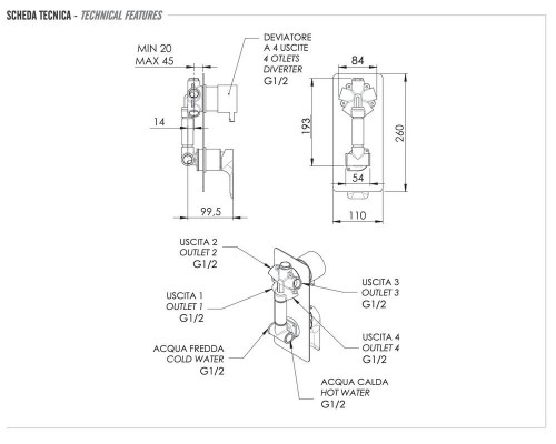 Смеситель для душа Remer Infinity I94
