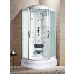 Душевая кабина River TEMZA 90х90 матовое стекло, профиль хром матовый