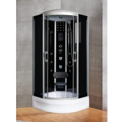 Душевая кабина River TEMZA 100х100 тонированное стекло, профиль хром матовый