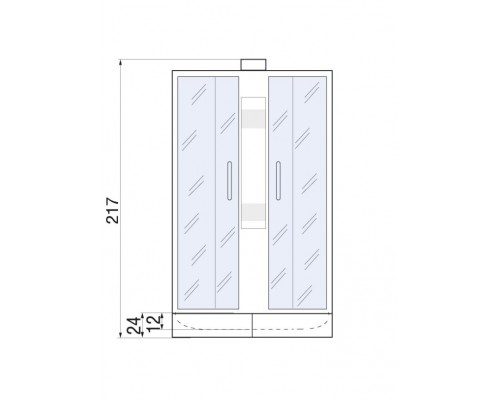 Душевая кабина River LENA Б/К 90х90 без крыши, матовое стекло, профиль хром матовый