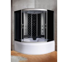 Душевая кабина River TEMZA 150х150 тонированное стекло, профиль хром матовый