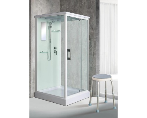 Душевая кабина River TANA 90х90 матовое стекло, профиль хром матовый