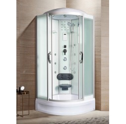 Душевая кабина River TEMZA 100х100 матовое стекло, профиль хром матовый