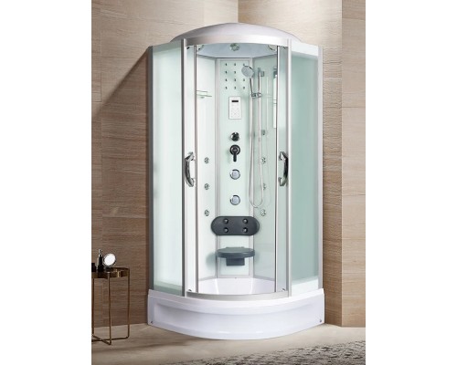 Душевая кабина River TEMZA 100х100 матовое стекло, профиль хром матовый