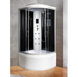 Душевая кабина River DUNAY 90х90 тонированное стекло, профиль хром матовый