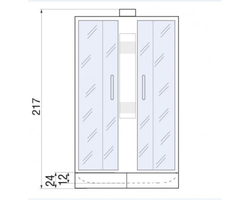 Душевая кабина River AMUR Б/К 90х90 без крыши,матовое стекло, профиль хром матовый