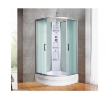 Душевая кабина River AMUR Б/К 90х90 без крыши,матовое стекло, профиль хром матовый