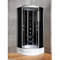 Душевая кабина River TEMZA 90х90 тонированное стекло, профиль хром матовый