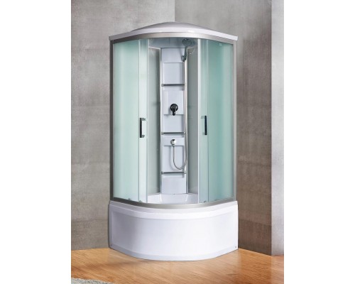 Душевая кабина River AMUR 90х90 матовое стекло, профиль хром матовый