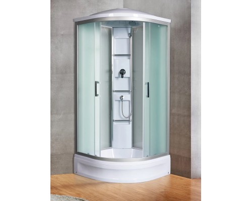 Душевая кабина River AMUR 90х90 матовое стекло, профиль хром матовый