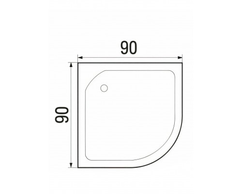 Душевая кабина River AMUR 90х90 матовое стекло, профиль хром матовый
