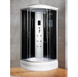 Душевая кабина River DUNAY 90х90 тонированное стекло, профиль хром матовый