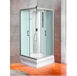 Душевая кабина River QUADRO Б/К 90х90 без крыши, матовое стекло, профиль хром матовый