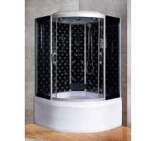 Душевая кабина River TEMZA 102х120 тонированное стекло, профиль хром матовый