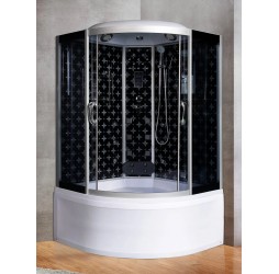 Душевая кабина River TEMZA 102х120 тонированное стекло, профиль хром матовый