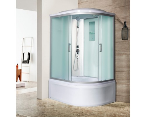 Душевая кабина River DESNA 120х90 матовое стекло, профиль хром матовый,левая