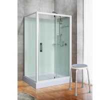 Душевая кабина River TANA Б/К 100х80 без крыши матовое стекло, профиль хром матовый