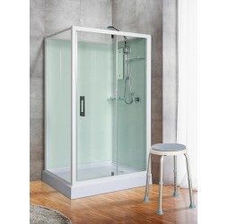 Душевая кабина River TANA Б/К 100х80 без крыши матовое стекло, профиль хром матовый