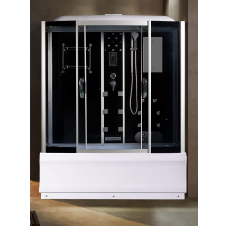 Душевая кабина River WISLA 170х80 тонированное стекло, профиль хром матовый